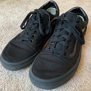 All Black Low Top Vans